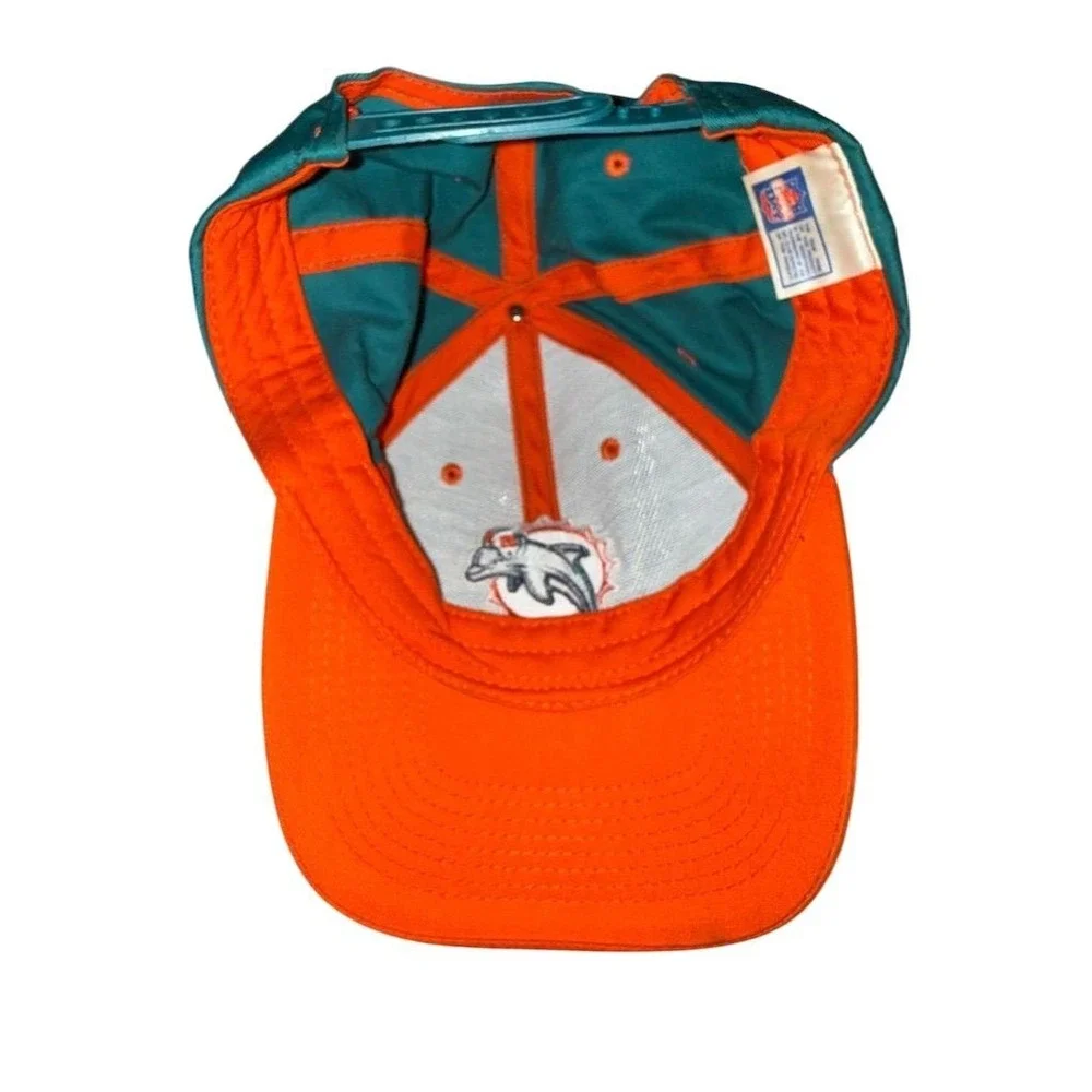 Vtg Miami Dolphins Snapback Hat Logo Athletic NFL Football Cap licensed game day